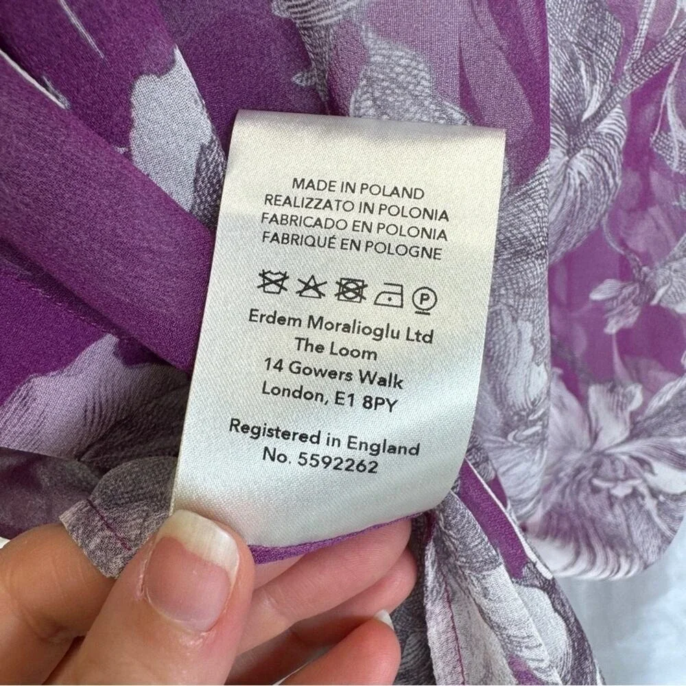 ERDEM‎ Floral Silk Blouse - Size 6